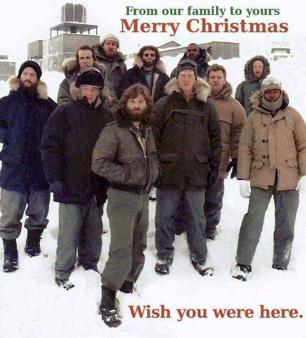 a From our family to yours Merry Christmas Wish you were here.