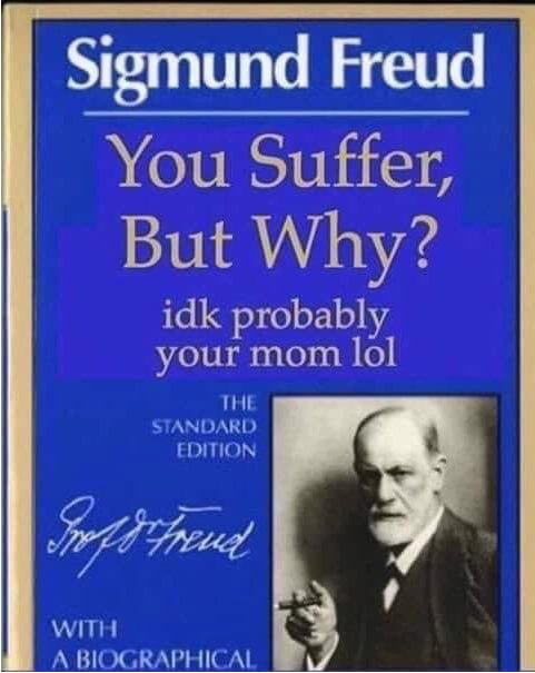 Sigmund Freud You Suffer, But Why? idk probably your mom lol