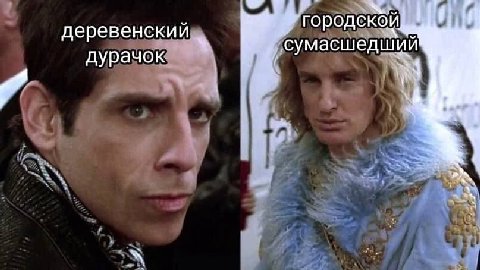 городской if деревенский дурачок СУмасшедший