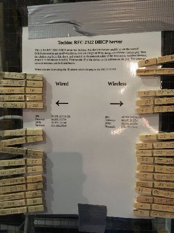 к“ Techinc ВЕС 2322 DHCP Server ‘This is the RFC 2322 DHCP server for Techinc. For devices that are unable to use the normal DHCP protocol to get an IPv4 address, you can assign an using one of these 