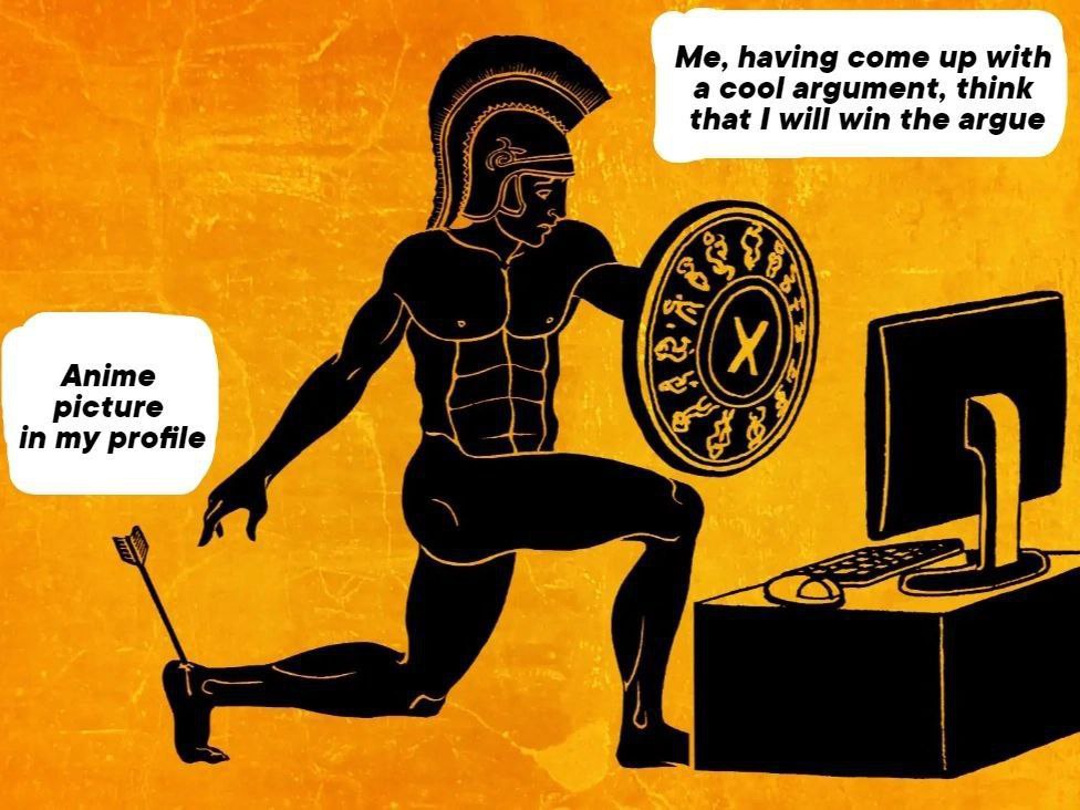 Me, having come up with а cool argument, think (Рае win the argue Апте picture in my profile