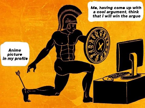 Me, having come up with а cool argument, think (Рае win the argue Апте picture in my profile