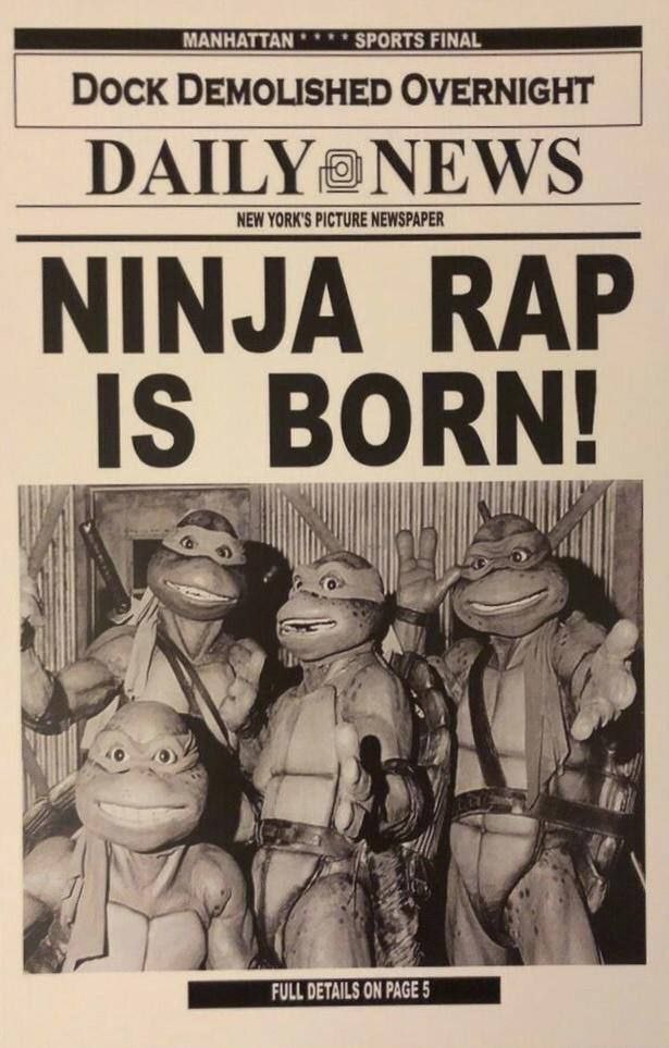 MANHATTAN SPORTS FINAL Боск DEMOLISHED OVERNIGHT DAILYSNEWS NEW YORK'S PICTURE NEWSPAPER NINJA RAP IS BORN! я 9) №99; 4] 4
