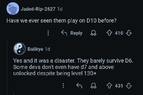with Smeed and friends we did a lot of D10 and devs can't really
so all balance are fucked up