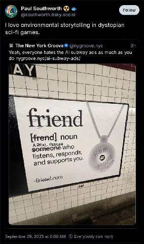 Paul Southworth love environmental storytelling in dystopian sci-fi games. The New York Groove Yeah, everyone hates the subway ads as much as you nygroove.nyc/ai-subway-ads/ An you. сапа