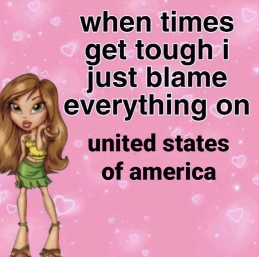 when times get tough just blame on united states of america
