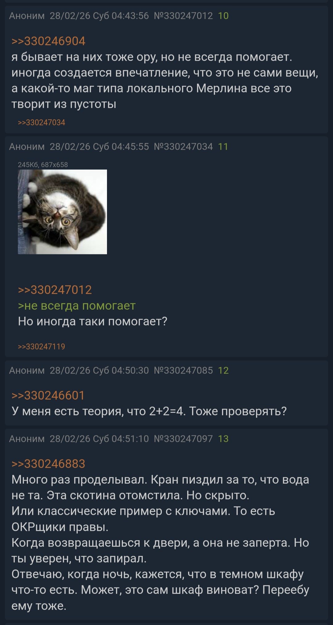 Аноним 28/02/26 Суб 04:43:56 №330247012 10 >>330246904 я бывает на них тоже ору, но не всегда помогает. иногда создается впечатление, что это не сами вещи, а какой-то маг типа локального Мерлина все э
