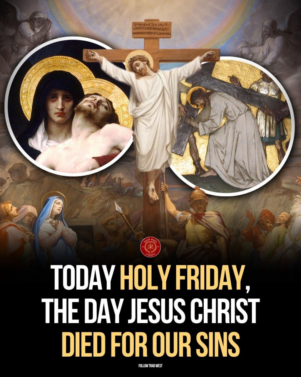 Today is Holy Friday. The day Jesus Christ died for our sins.

"He was pierced for our transgressions, He was crushed for our iniquities; the punishment that brought us peace was on Him, and by His wo