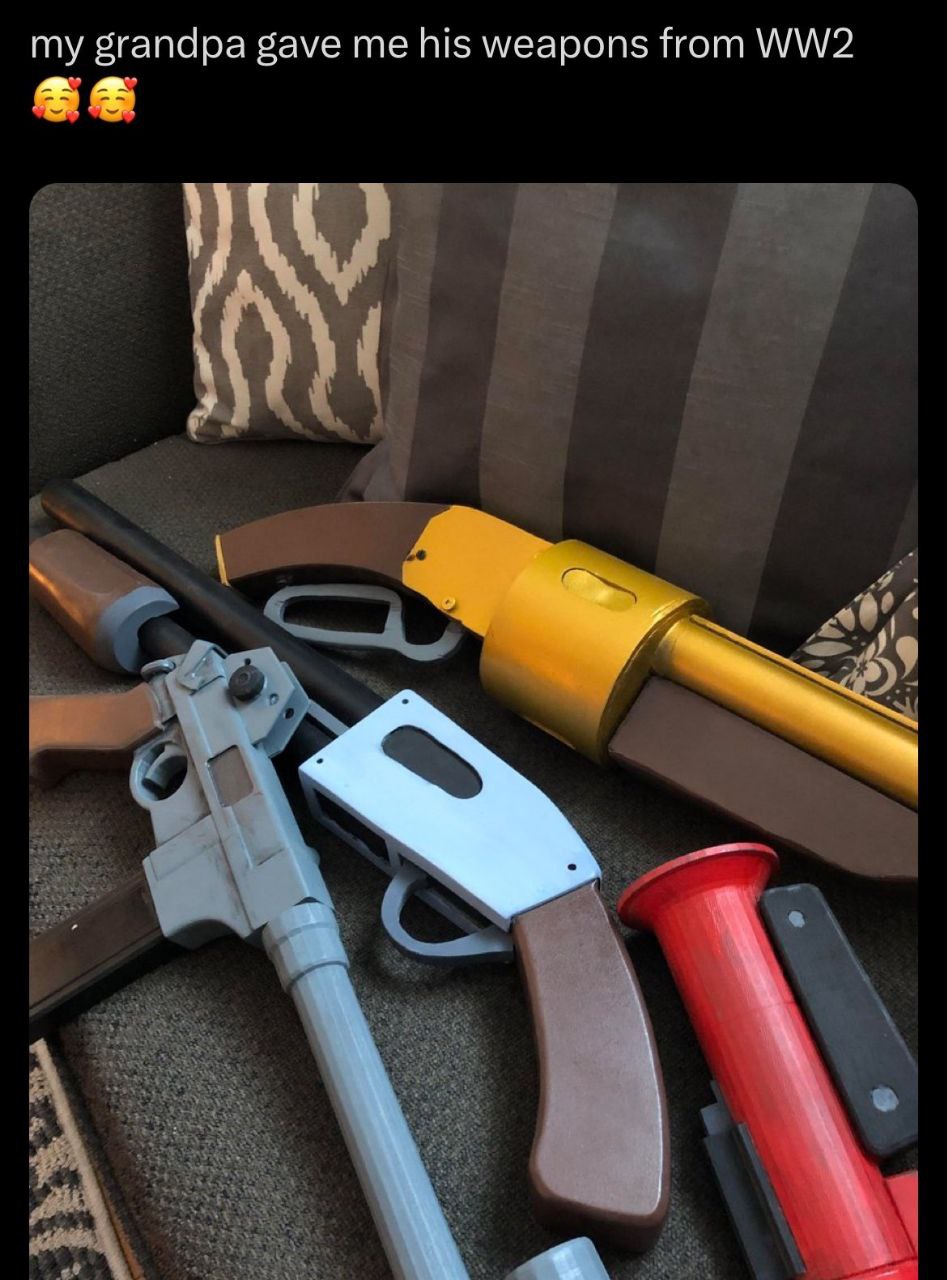 my grandpa gave his weapons from