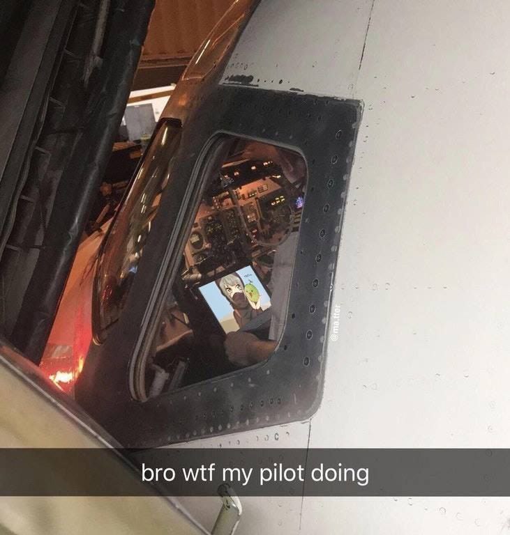 1“, bro wtf my pilot doing