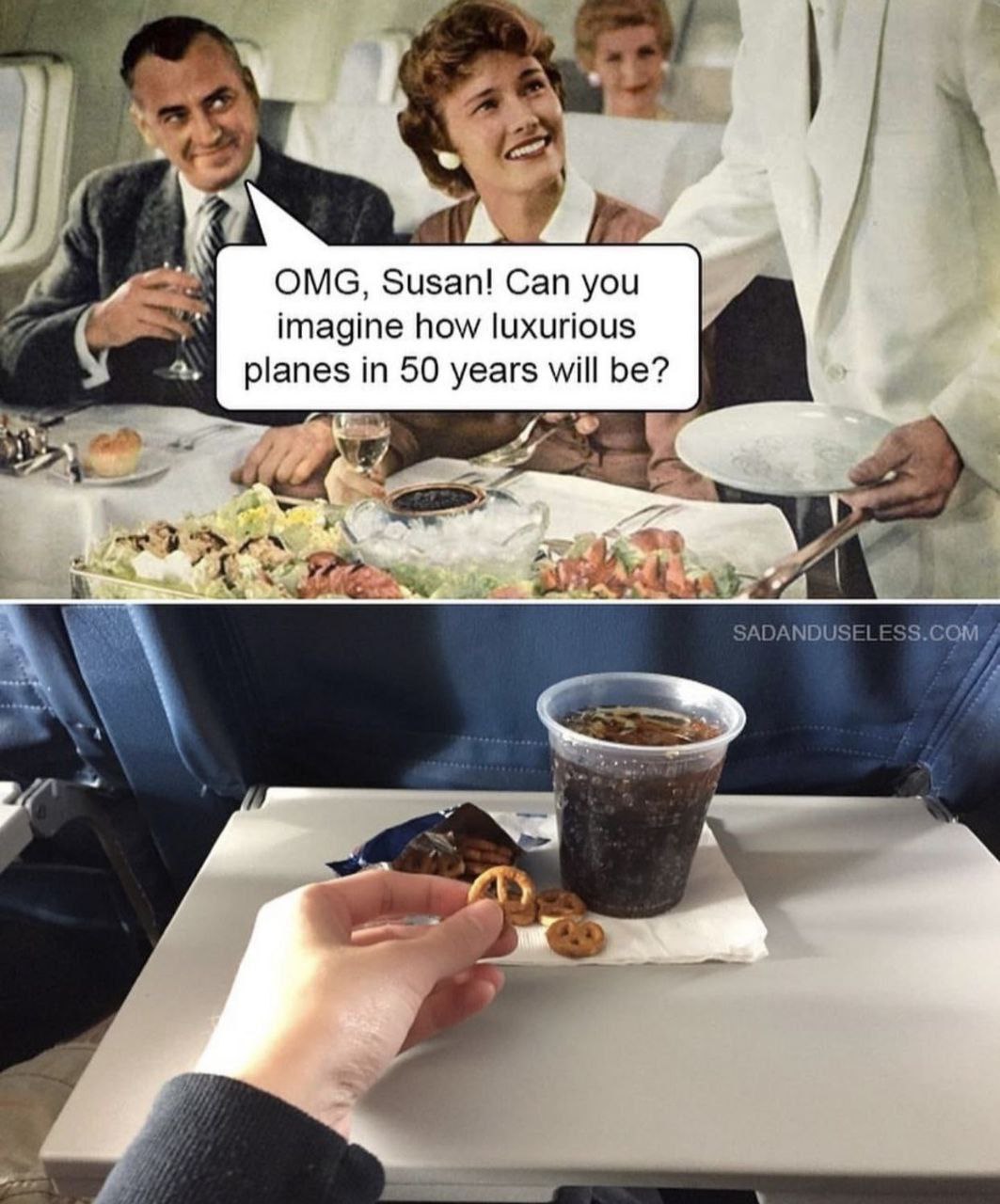 ОМС, Susan! Can you imagine how luxurious planes in 50 years will be?