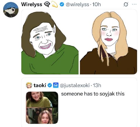 Wirelyss @wirelyss- A taoki @justalexoki-13h someone has to soyjak this BAS 2.