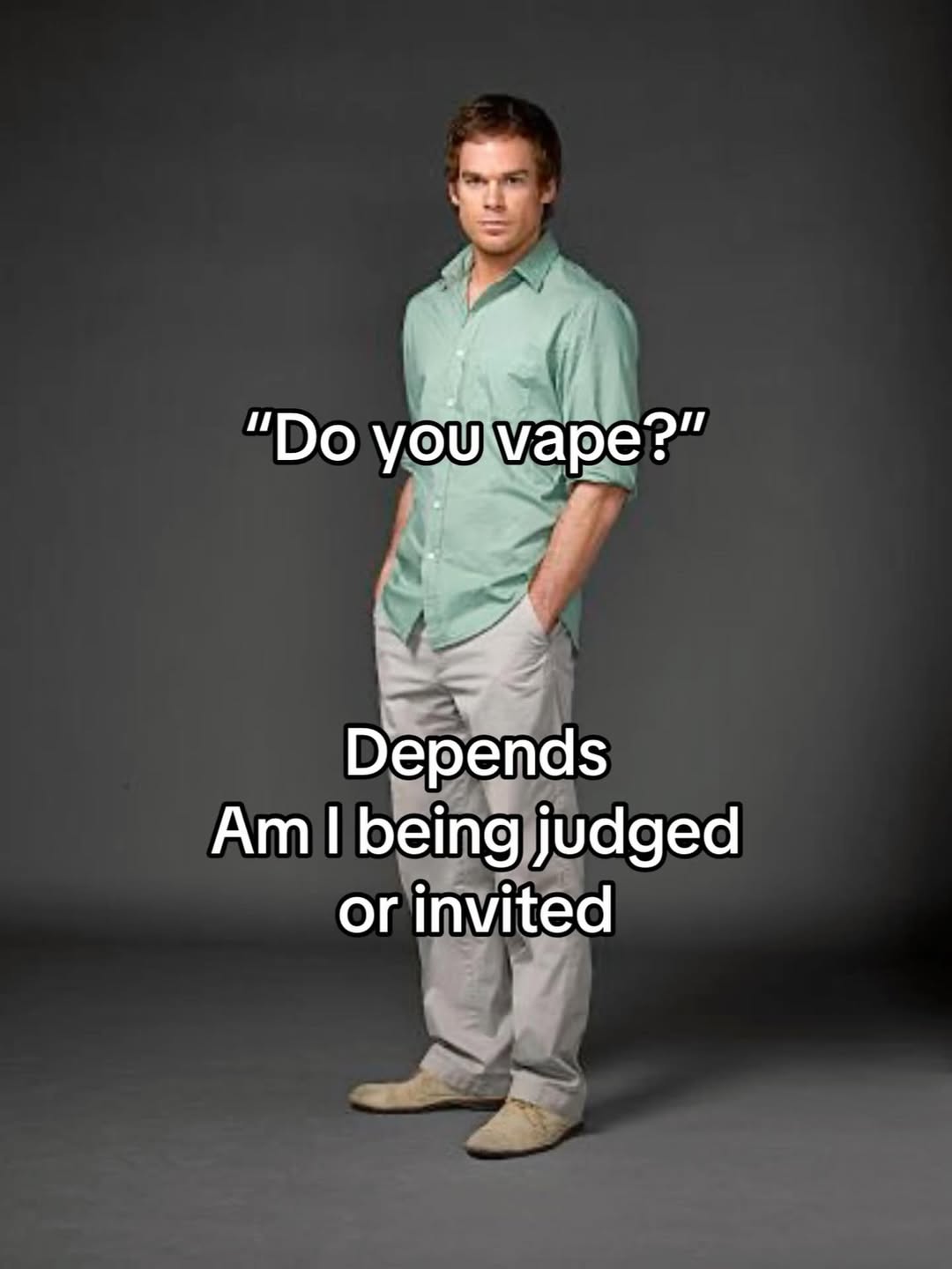 и you \аре Depends being judged or invited