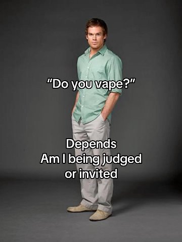 и you \аре Depends being judged or invited