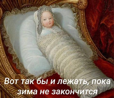 Вот так бы и лежать, пока зима не закончится