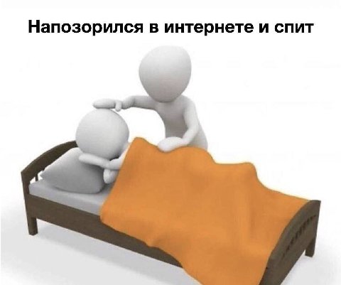 Напозорился в интернете и спит
