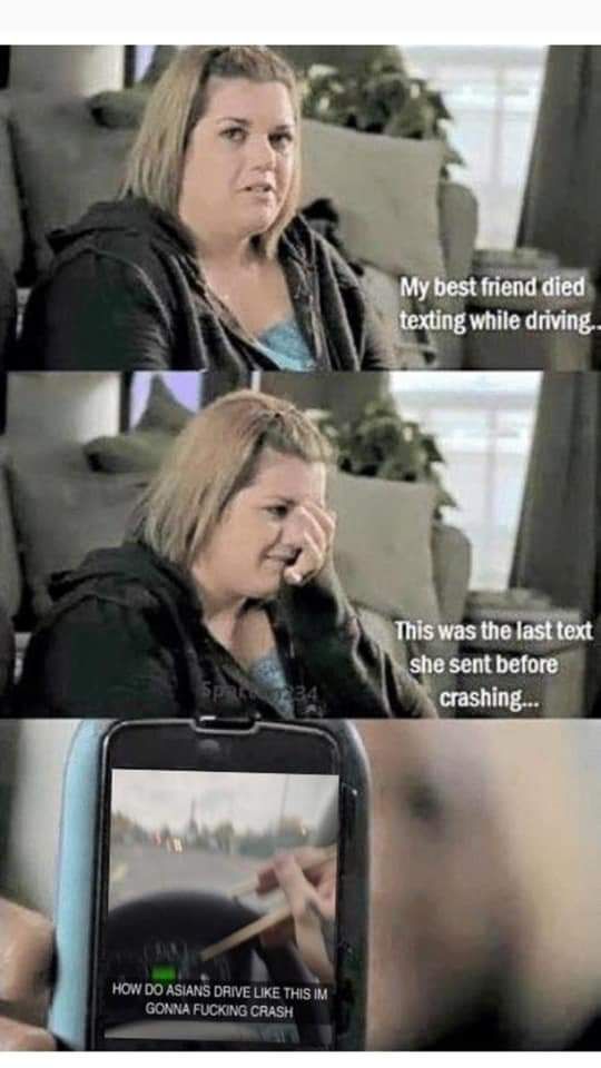 My best friend died while driving. С This was the last text she sent before crashing