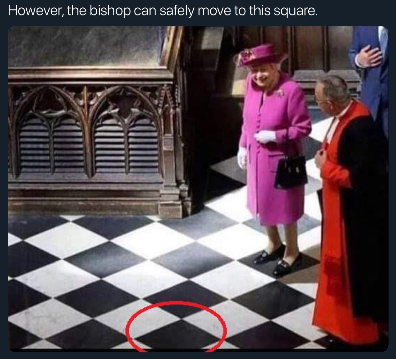 However, the bishop can safely move to this square.
