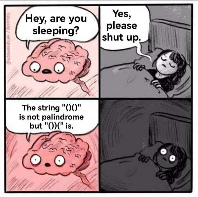 Yes, Неу, аге sleeping? please shut up The string is not palindrome but "OVC is. 6