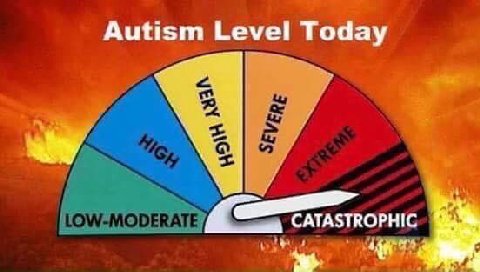 Autism Level Today CATASTROPHIC