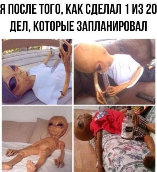 Я ПОСЛЕ ТОГО, КАК СДЕЛАЛ 1 ИЗ 20 ДЕЛ, КОТОРЫЕ ЗАПЛАНИРОВАЛ 4