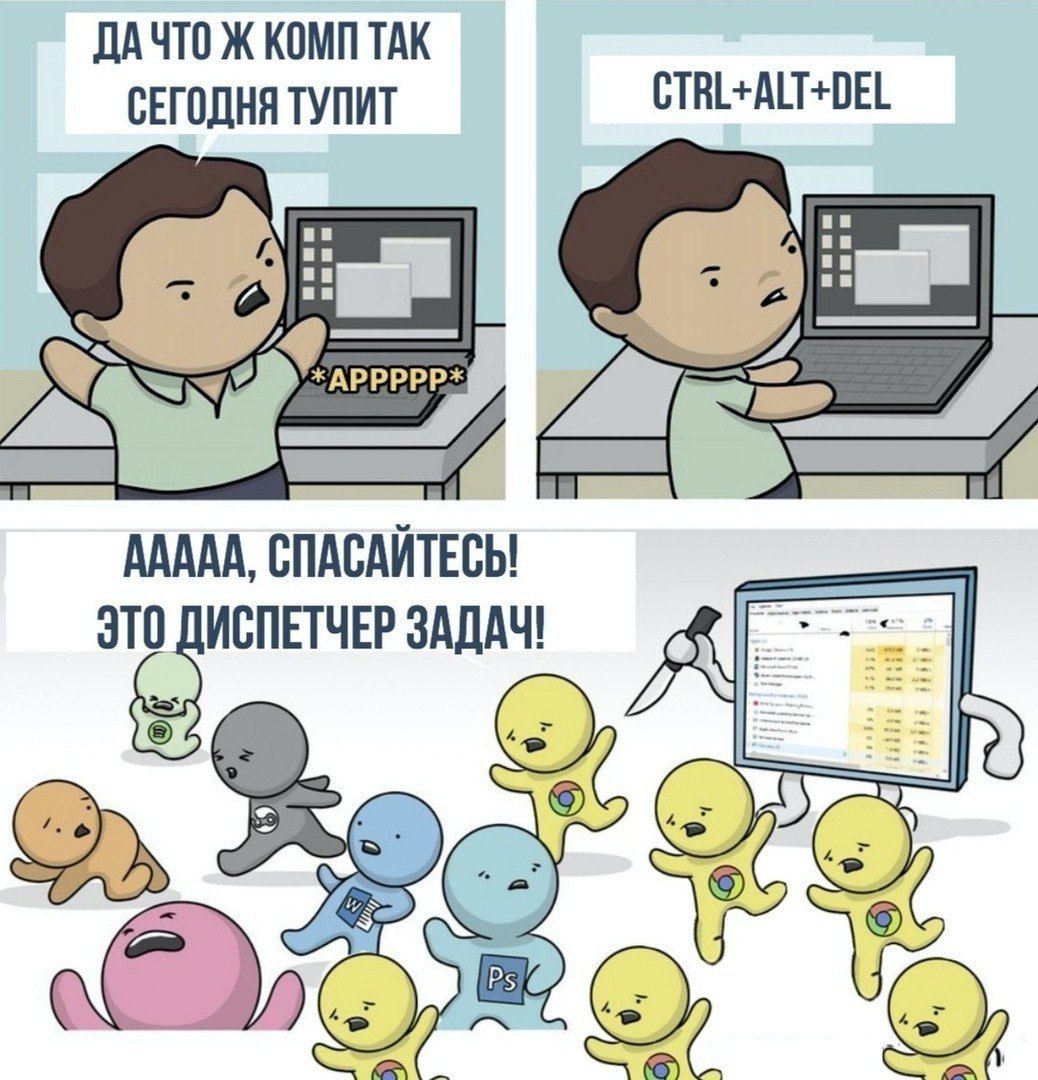 ДАЧТО Ж КОМП ТАК СЕГОДНЯ ТУПИТ CTRL+ALT+DEL AAAAA, СПАСАЙТЕСЬ! ЭТО ДИСПЕТЧЕР ЗАДАЧ! Fach
