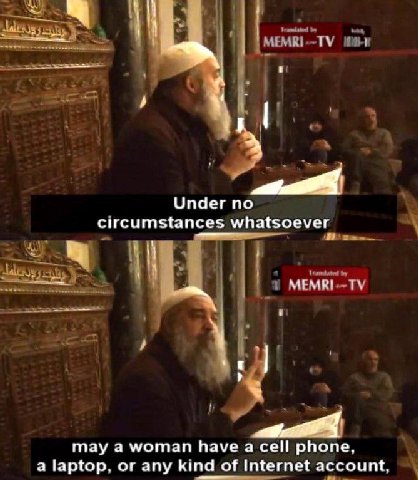 Under no circumstances whatsoever 4 may а мотап have а cell phone. а laptop. or any kind of Internet account.