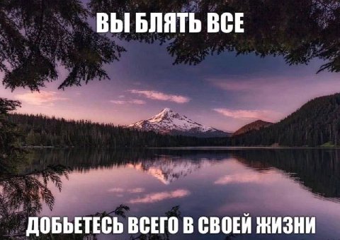 ВЫ БЛЯТЬ ВСЕ ДОБЬЕТЕСЬ ВСЕГО В СВОЕЙ ЖИЗНИ