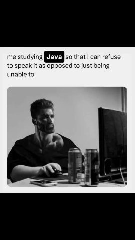 те studying | Java В that | can refuse to speak it as opposed to just being