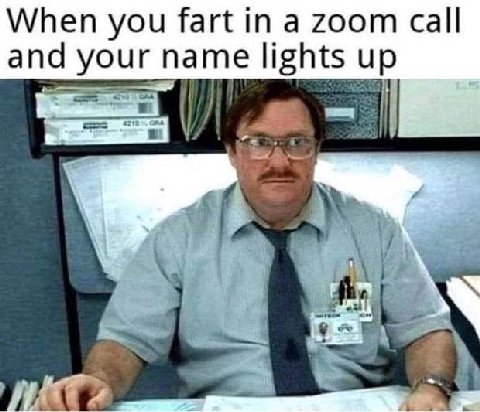 When you fart in a zoom call and your name lights up