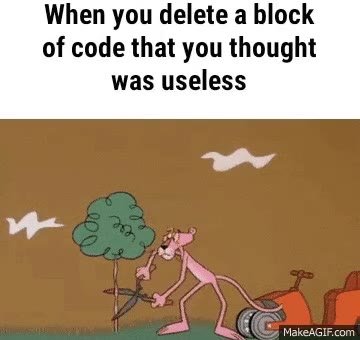 When you delete a block