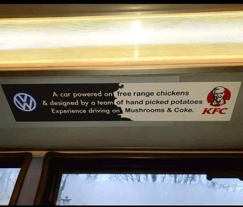 free range chickens Of Папа picked potatoes Mushrooms Coke. KFC