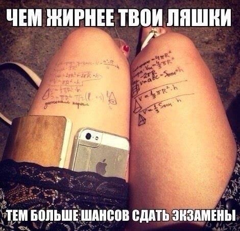 ЧЕМ ЖИРНЕЕ ТВОИ ТЕМ БОЛЬШЕ ШАНСОВ СДАТЬ ЭКЗАМЕНЫ