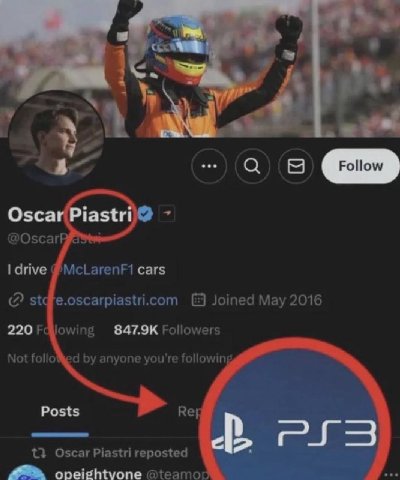 Follow Osca @Oscar drive cars std e.oscarpiastri.com Joined May 2016 220 lowing Followers Not follo anyone you're following Posts Ret 13 Oscar Piastri reposted @teamo: