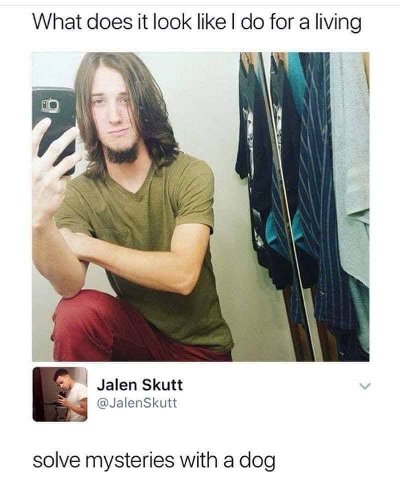 What does it look like for a living 1 Jalen Skutt @JalenSkutt solve mysteries with а dog