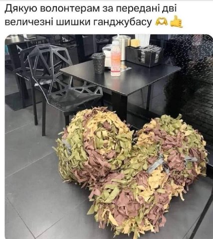 Дякую волонтерам за передан! величезн! шишки ганджубасу 5 aN
