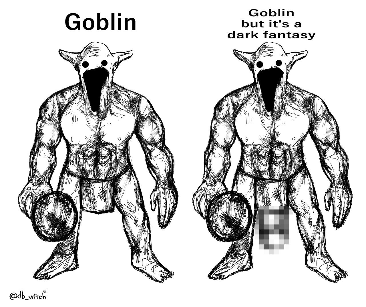 Goblin Gobl in but it's a dark fantasy i у i A if witch