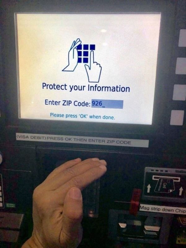 Protect your Information Enter ZIP Code: 926 Please press when done