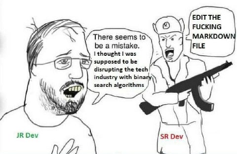 EDIT THE FUCKING There seems to MARKDOW be a mistake. FILE thought was supposed to be disrupting the tech industry with bina search algorithms Dev