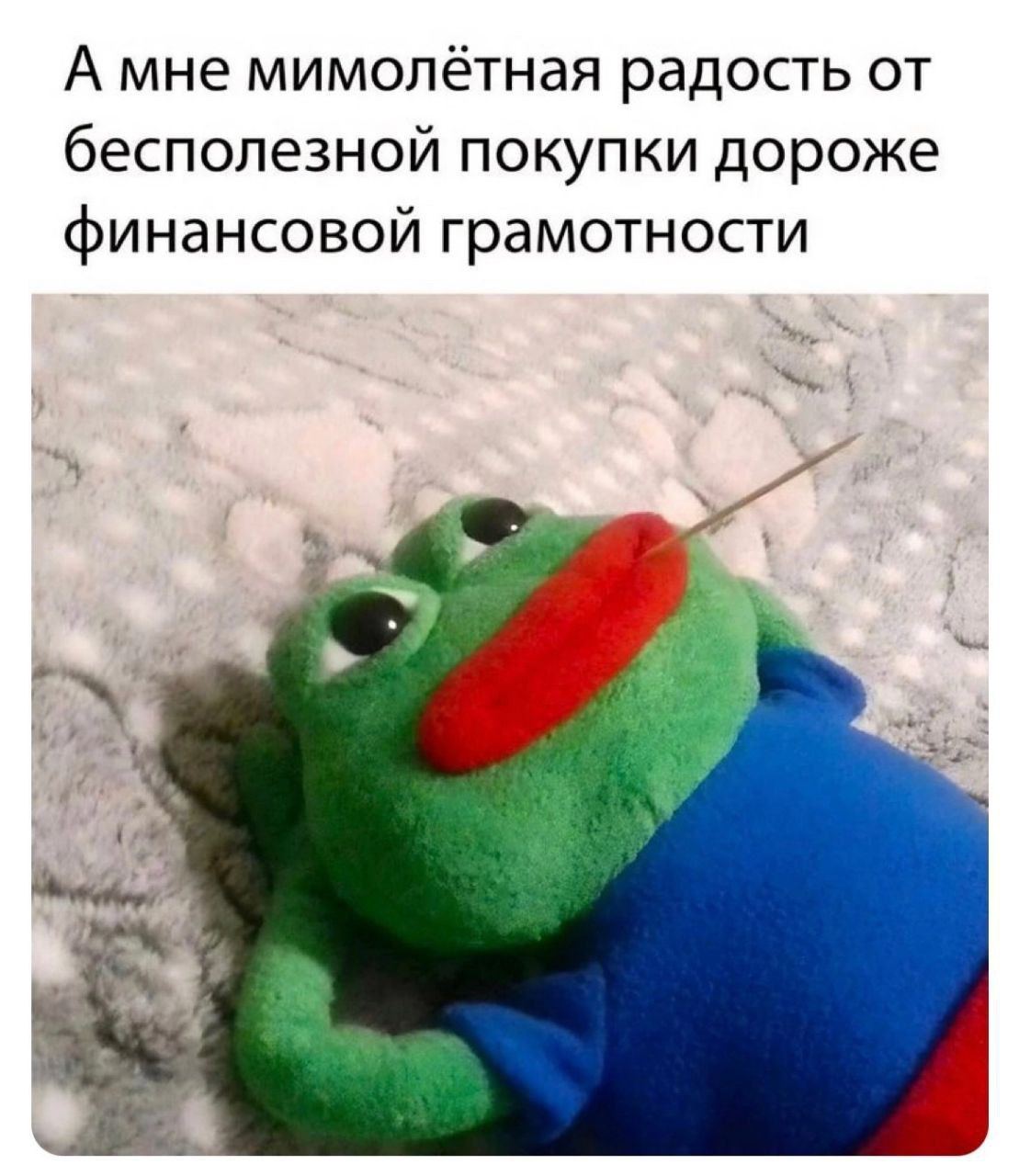 А мне мимолётная радость от бесполезной покупки дороже финансовой грамотности