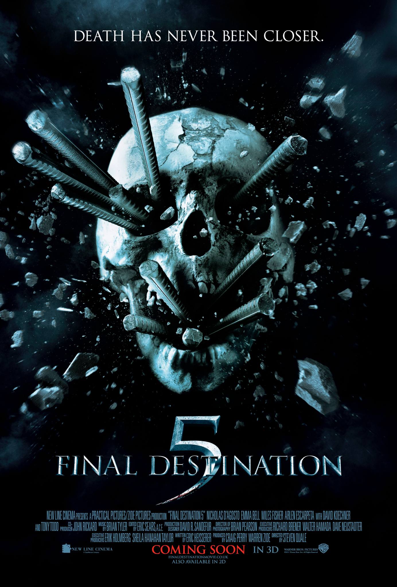 Пункт назначение 5 (2011)

Тематическое, буквальное и фигуральное возвращение к истокам, а именно к первому фильму франшизы. Трэша поубавилось, юмор (местами неуместный) остался, но вот беда: несмотря