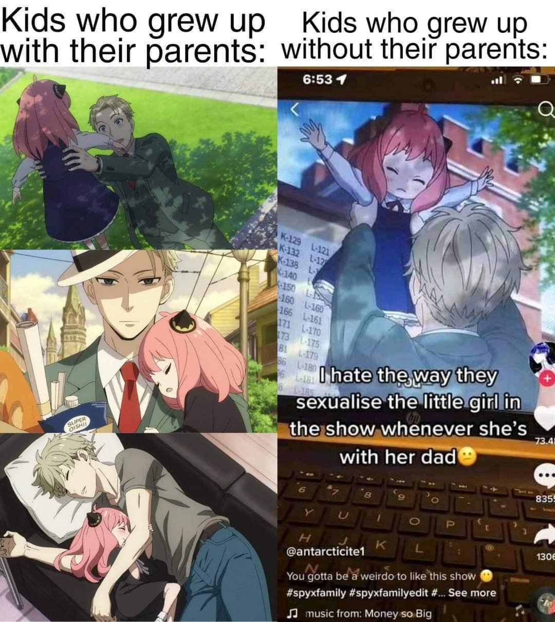 Kids who grew Kids who grew и without their parents: ith their parents: Ling 15 to. the,way they sexualise the little girl in the show whenever she’s with her dad® 8 Я Gantarcticitel A OF изрухатйу