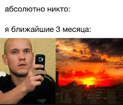 абсолютно никто: я ближайшие 3 месяца: