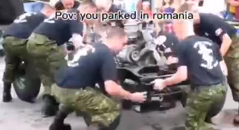 \ Pov: you parked, injromania = Bbv:.jou\parked Я romania - ee youl parkedlin romania К,