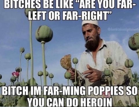 DITGAES НИКЕ АВЕТОО ГАВ- LEFT OR BITCH FAR-MING POPPIES SO YOU CAN 00 HEROIN
