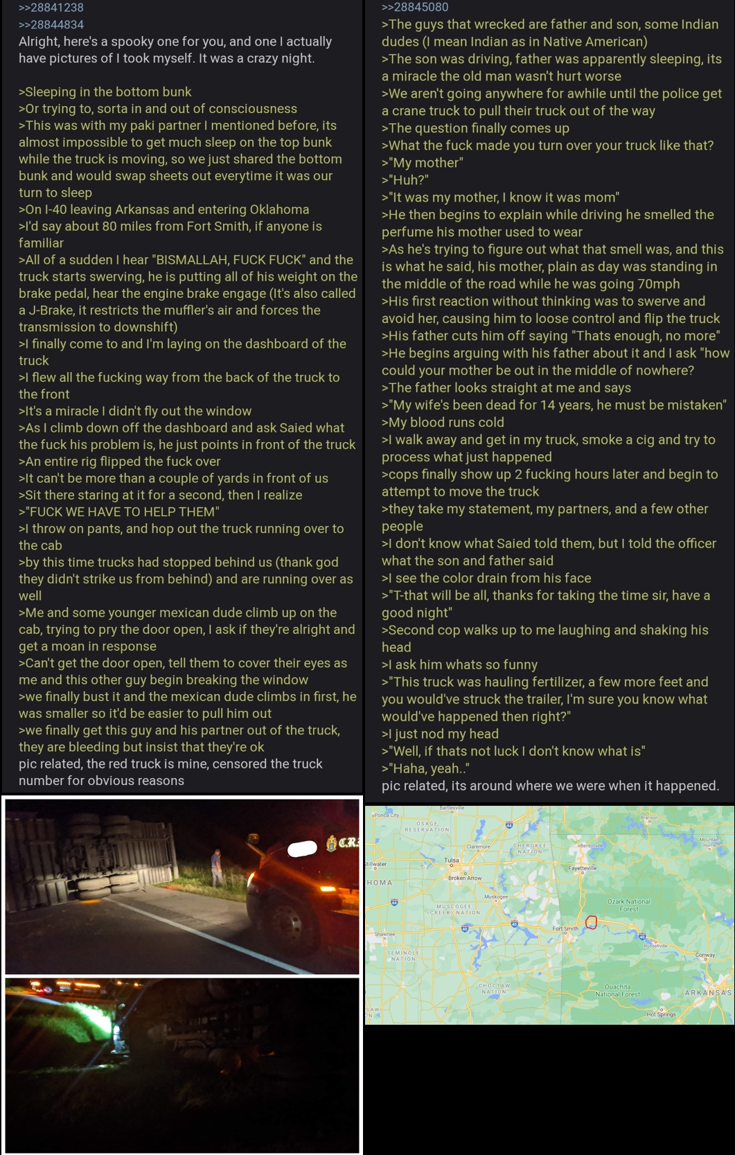 thal all к ndian Alright, a spooky one for you, and one actually И i have pictures of took myself. It was а crazy night PUY url cint vie К thi ims bur nes у your truck a he и wee tee и it ing Arka пах