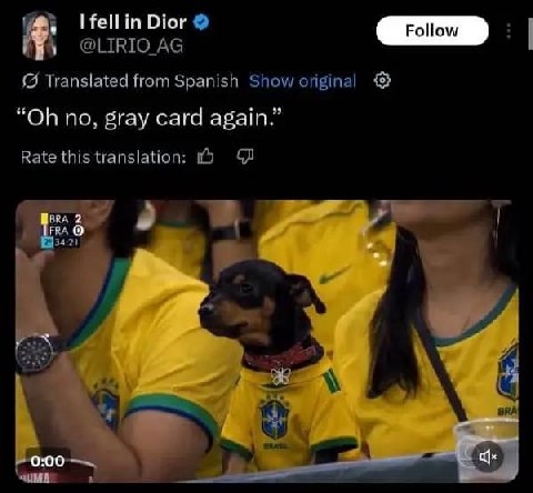 Dior @LIRIO_AG Translated from Spanish Show original no, gray card again.” Rate this translation: К