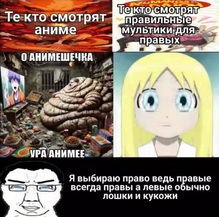 4% правильные аниме правы XxX A meer Я выбираю право ведь правые всегда правы а левые лошки и кукожи