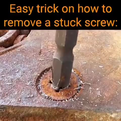 remove a stuck screw: There is no trick,