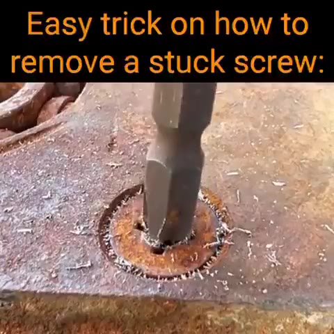 remove a stuck screw: There is no trick,